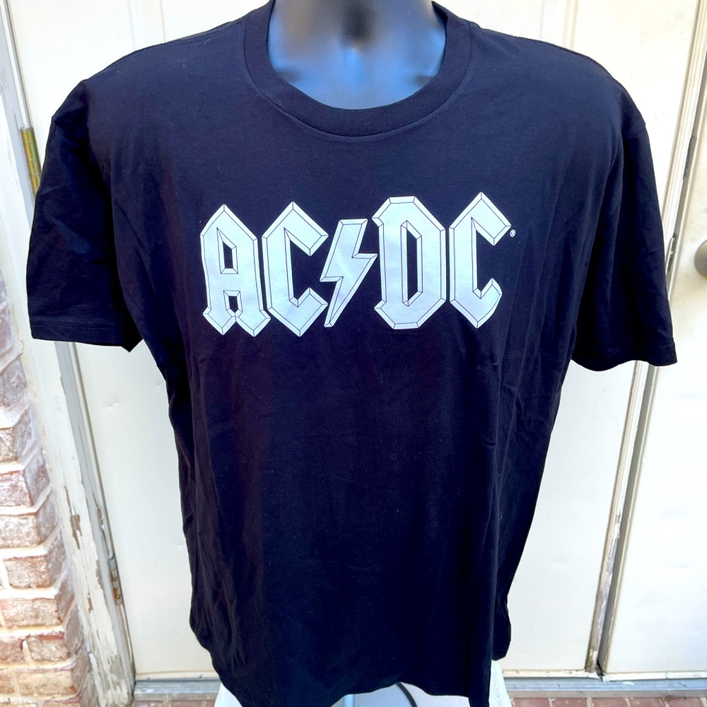 AC/DC, Black, Short Sleeve, Shirt, Size Large